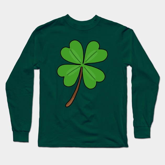 Four-leaf Clover - Luck Symbols Long Sleeve T-Shirt by DiegoCarvalho